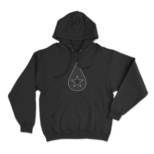 Star Drop Hoodie Black